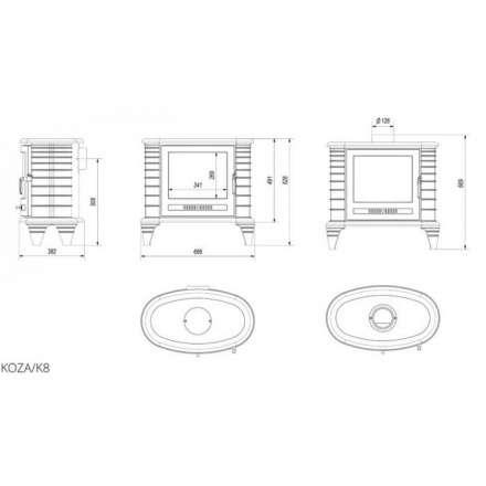 Купить Печь-камин Kratki Koza K8 в интерьере в Лиде Амазонка бай фото в Лиде