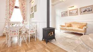 Купить Печь-камин Kratki Koza K6 с водяным контуром в интерьере в Лиде Амазонка бай фото в Лиде