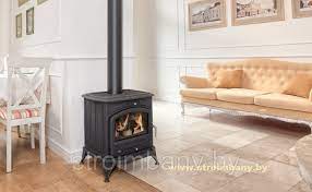 Купить Печь-камин Kratki Koza K6 с водяным контуром в интерьере в Лиде Амазонка бай фото в Лиде