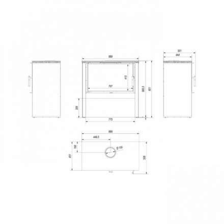 Печь-камин Kratki Juno 12/B Амазонка бай фото в Лиде