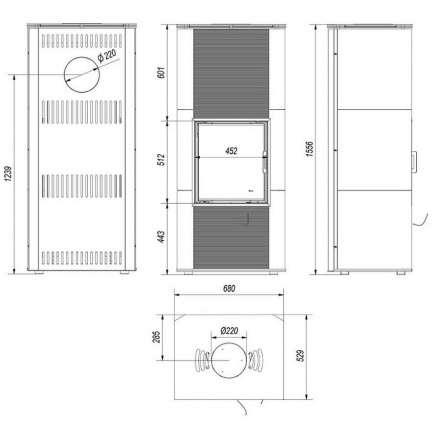 Купить кафельный печь камин Kratki NADIA KAFEL B RYFEL в Лиде