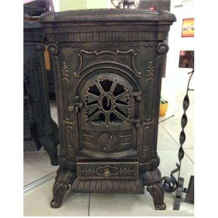 Печка чугунная Амбра в интерьере Амазонка бай фото в Лиде