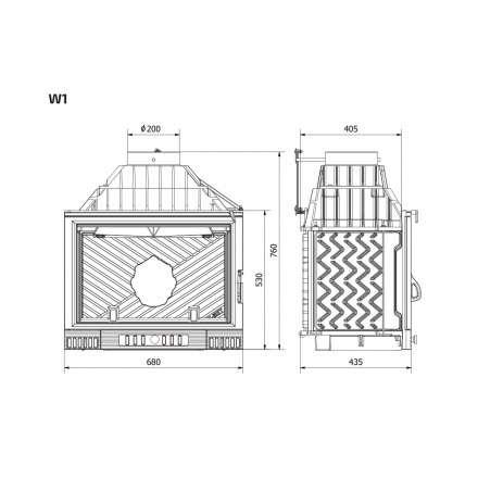Каминная топка Kawmet W1-18 кВт Феникс в Лиде