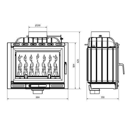 Каминная топка Kawmet W13A-11,5 кВт EKO в Лиде