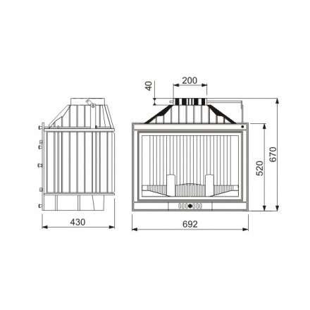 Каминная топка Invicta 700 PRIMO с шибером в Лиде