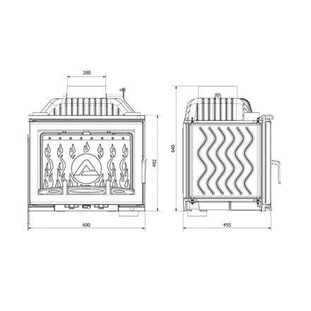 Каминная топка Kawmet W17 12,3 кВт EKO в Лиде