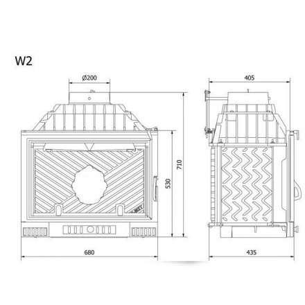 Каминная топка Kawmet W2-14,4 кВт в Лиде