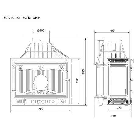 Каминная топка Kawmet W3PB-16,7 кВт в Лиде