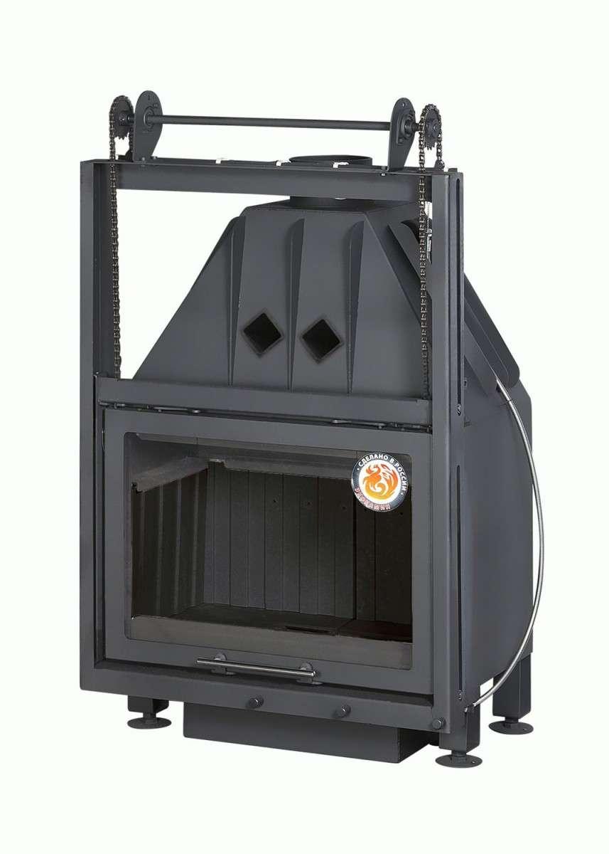 Каминная топка Экокамин Альфа 700K с контргрузом черный шамот купить в Лиде