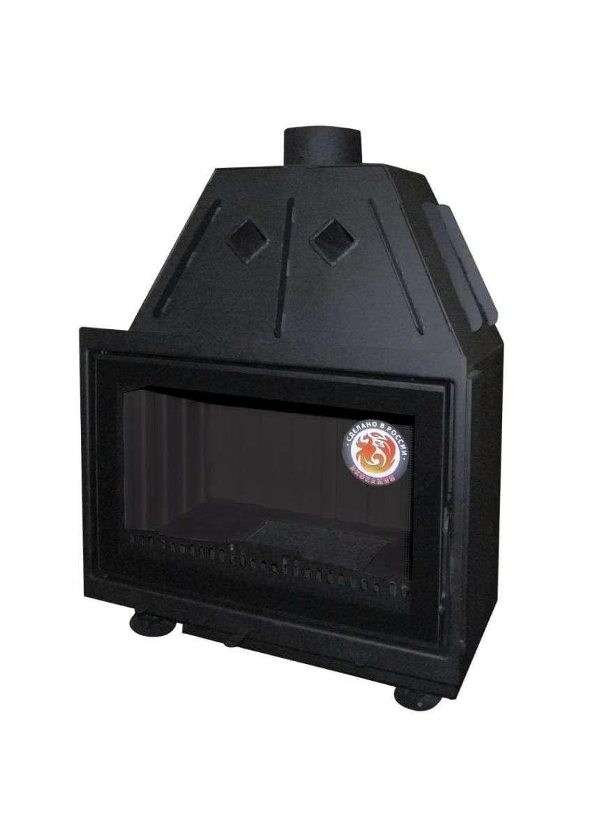 Каминная топка Экокамин Альфа 700-150 чёрный шамот принтинг купить в Лиде