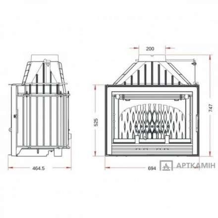 Каминная топка Invicta 700 Compact с шибером в Лиде