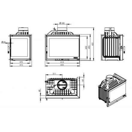 Каминная топка NORDflam Etna left в Лиде
