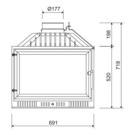 Каминная топка NORDflam Atina в Лиде