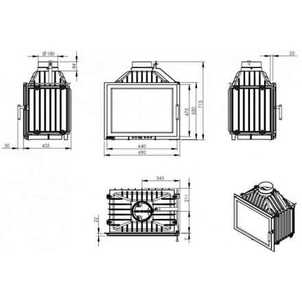 Каминная топка NORDflam Torn в Лиде