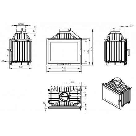 Каминная топка NORDflam Torn lux в Лиде