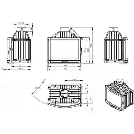 Каминная топка NORDflam Falcon в Лиде