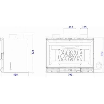 Каминная топка Invicta 800 Grand Vision Turbo в Лиде