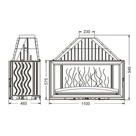 Каминная топка Invicta 1100 Grand Vision в Лиде