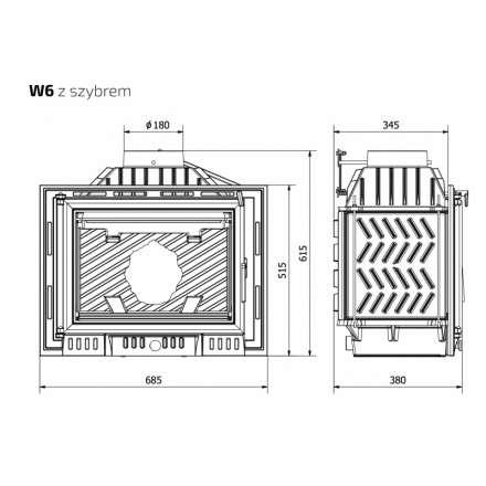 Каминная топка Kawmet W6-13,7 кВт в Лиде