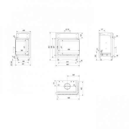 Каминная топка Kratki Maja/PW/BP/12/BS/W/Deco в Лиде