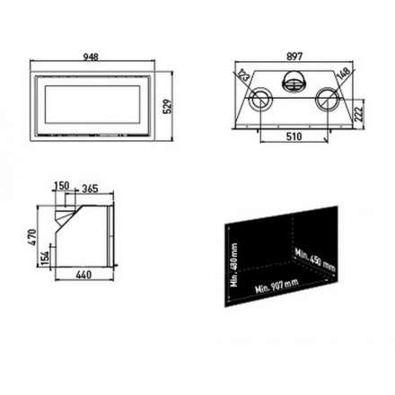 Каминная топка Lotus H470 W в Лиде