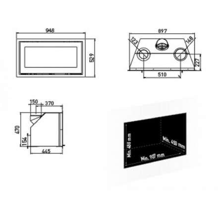 Каминная топка Lotus H470 W Magic в Лиде