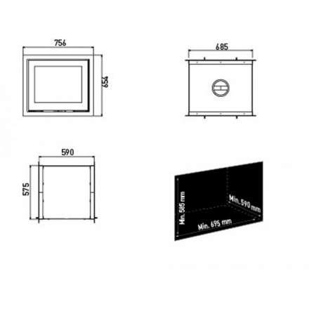 Каминная топка Lotus H570 T в Лиде
