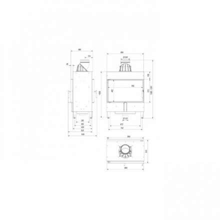 Каминная топка Kratki Lucy/14/T в Лиде