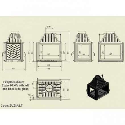Каминная топка Kratki Zuzia/PT в Лиде