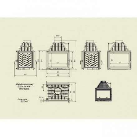 Каминная топка Kratki Zuzia/T в Лиде