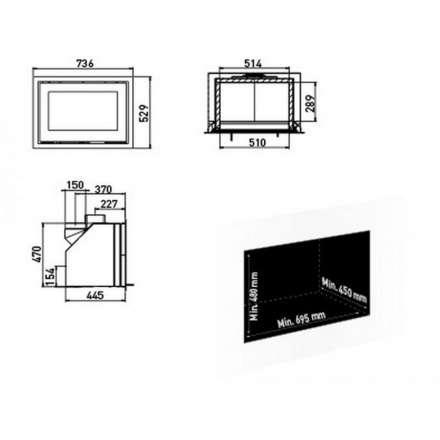 Каминная топка Lotus H470 Magic в Лиде