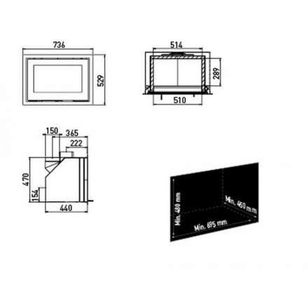 Каминная топка Lotus H470 в Лиде