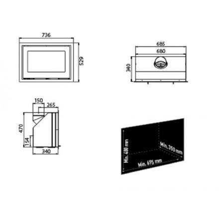 Каминная топка Lotus H370 Petite в Лиде