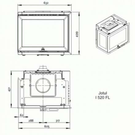 Каминная топка Jotul I 520 FRL в Лиде