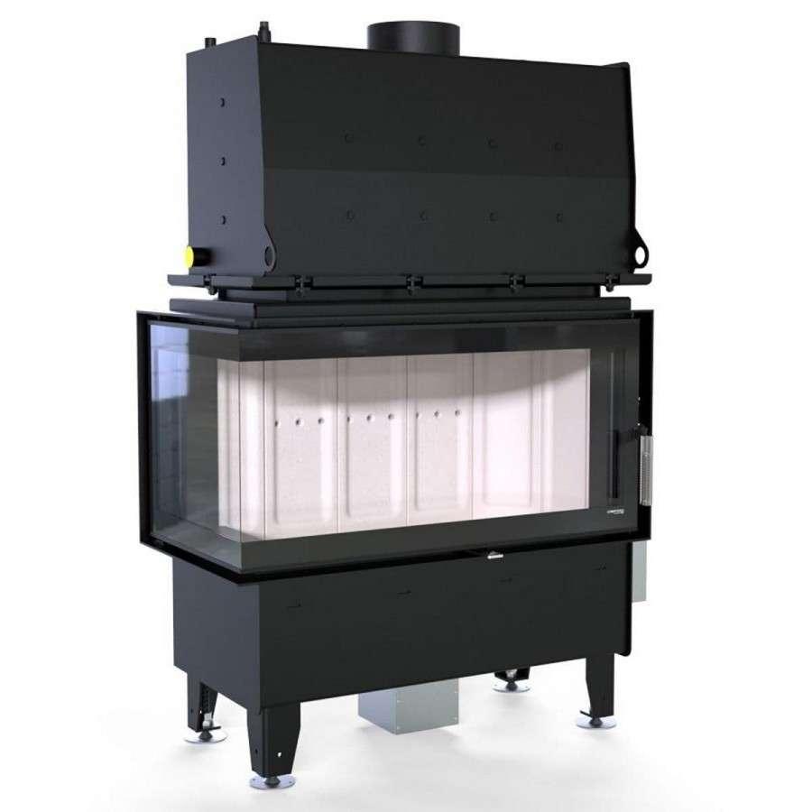 Каминная топка Defro Home RIVA ME BL SHORT угловая, с водяным контуром Амазонка бай фото в Лиде