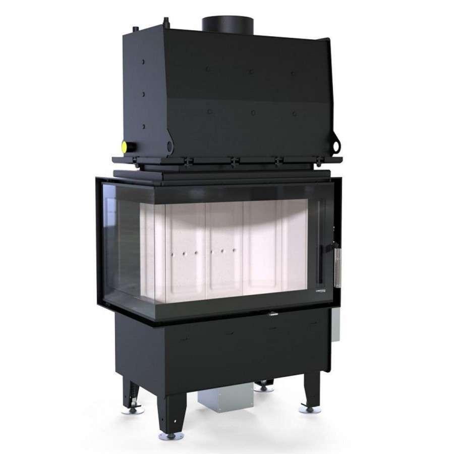 Каминная топка Defro Home RIVA SM BL SHORT угловая, с водяным контуром Амазонка бай фото в Лиде
