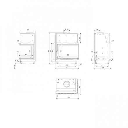 Каминная топка Kratki Zuzia/PW/BP/15/BS/W/Deco в Лиде