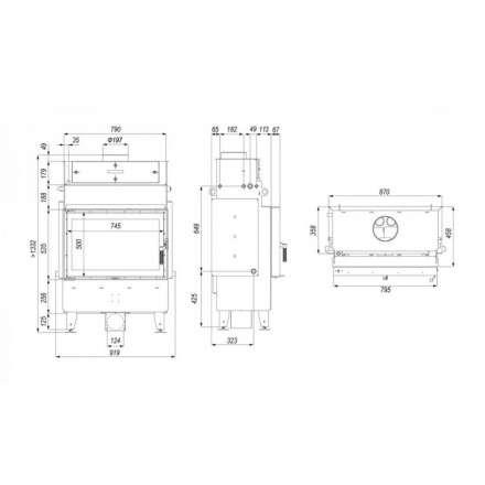 Каминная топка Defro Home Navi ME с водяным контуром в Лиде