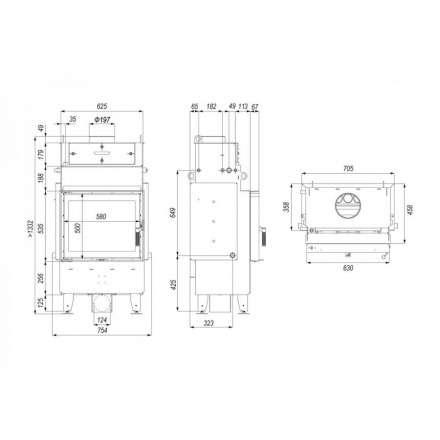Каминная топка Defro Home Navi SM с водяным контуром в Лиде