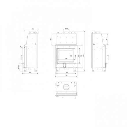 Каминная топка Kratki MBZ/PW/13/W в Лиде