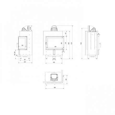 Каминная топка Kratki Lucy/12/P/BS в Лиде