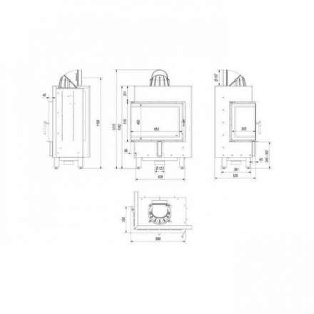 Каминная топка Kratki Lucy/12/L/BS в Лиде