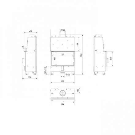 Каминная топка Kratki Lucy/PW/16/W в Лиде
