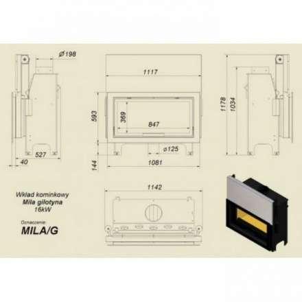 Каминная топка Kratki Mila/G в Лиде