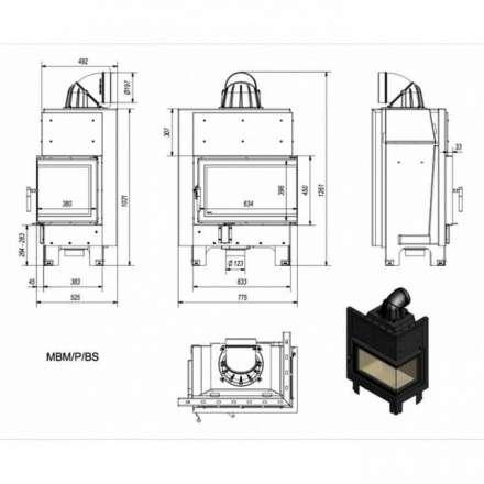 Каминная топка Kratki MBM/P/BS в Лиде