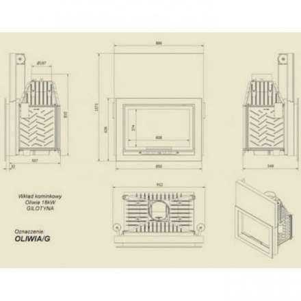 Каминная топка Kratki Oliwia/G в Лиде