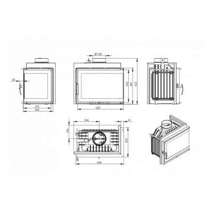 Каминная топка NORDflam Parma left в Лиде