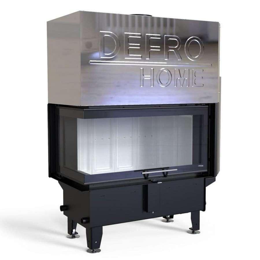 Каминная топка DEFRO HOME RIVA ME BL G SHORT угловая с водяным контуром и подъемом стекла вверх Амазонка бай фото в Лиде