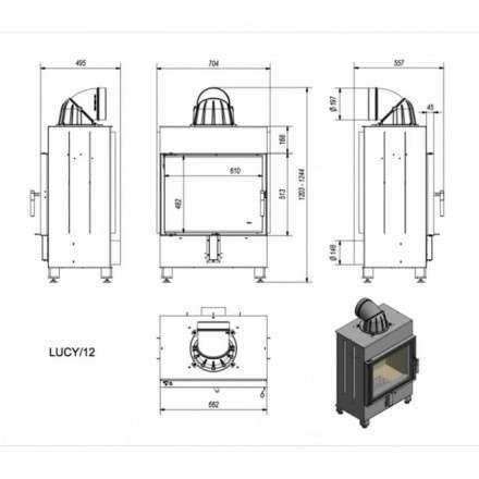 Каминная топка Kratki Lucy/12 в Лиде