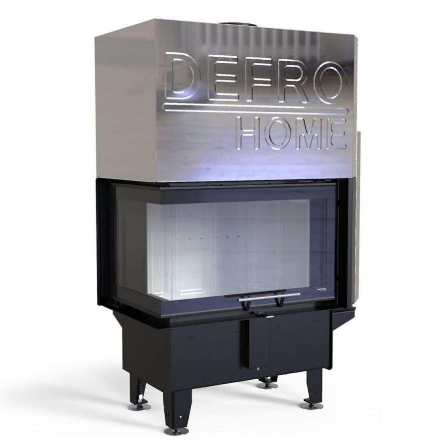 Каминная топка DEFRO HOME RIVA SM BL G SHORT угловая с водяным контуром и подъемом стекла вверх Амазонка бай фото в Лиде